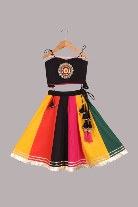 Multicolour Pure cotton Lehenga set