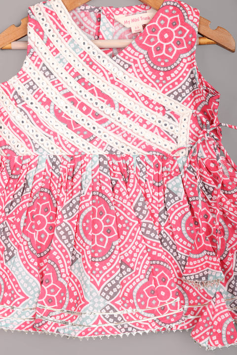 Pink Pure cotton Sharara set