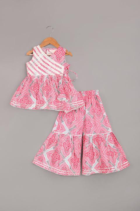 Pink Pure cotton Sharara set