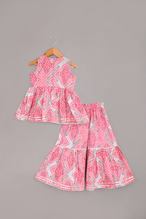 Pink Pure cotton Sharara set