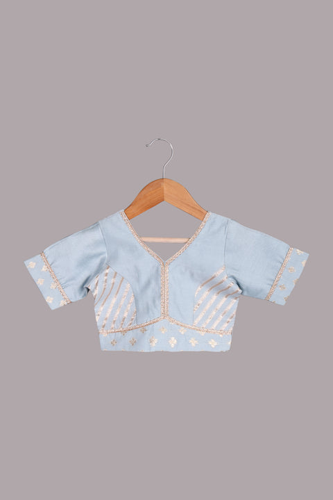 Pastel blue lehenga set