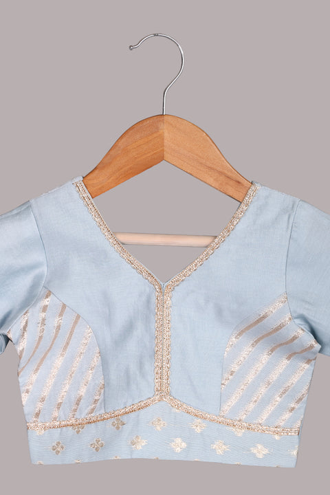 Pastel blue lehenga set