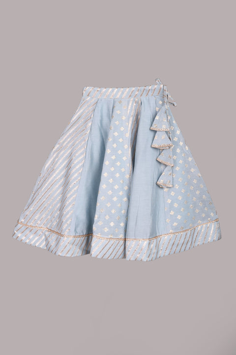 Pastel blue lehenga set