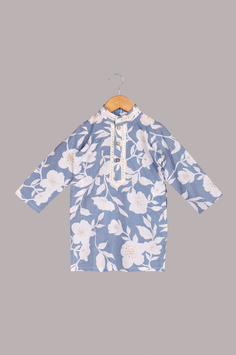 Blue Pure Cotton Kurta Pajama