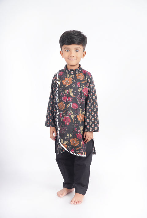 Black cotton kurta pajama