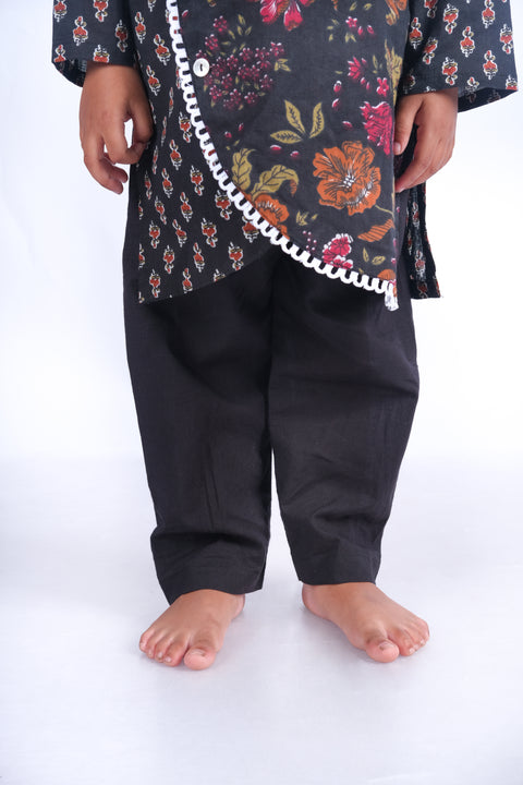 Black cotton kurta pajama