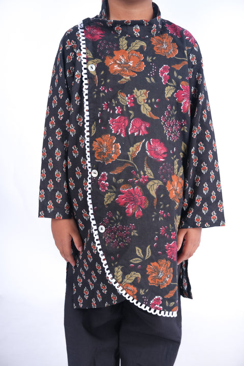 Black cotton kurta pajama