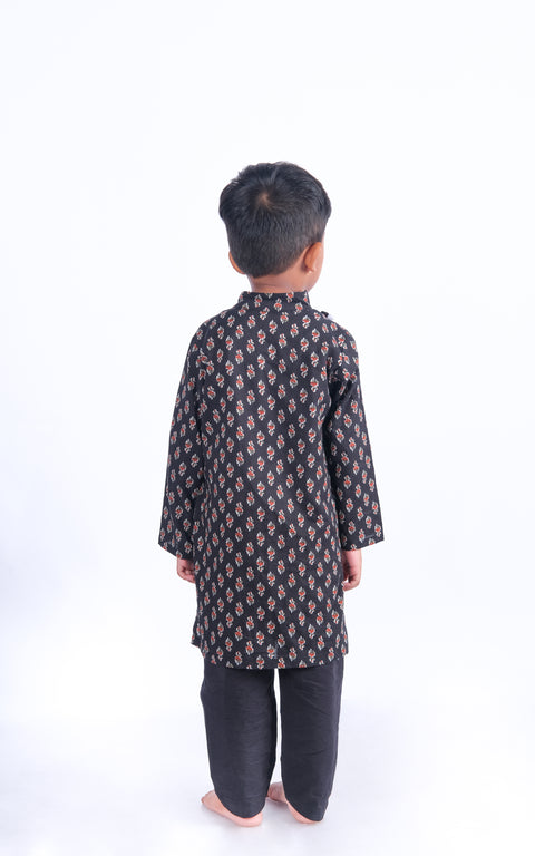 Black cotton kurta pajama