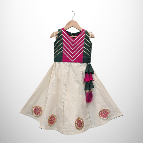 Offwhite/pink Lehenga blouse
