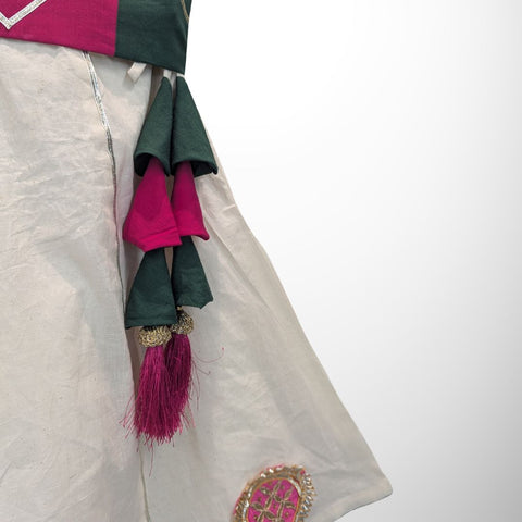Offwhite/pink Lehenga blouse