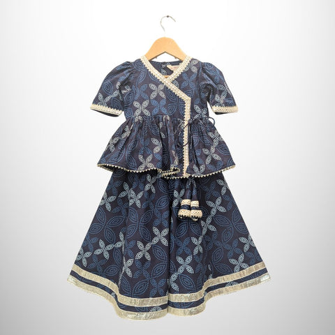 Blue sharara set