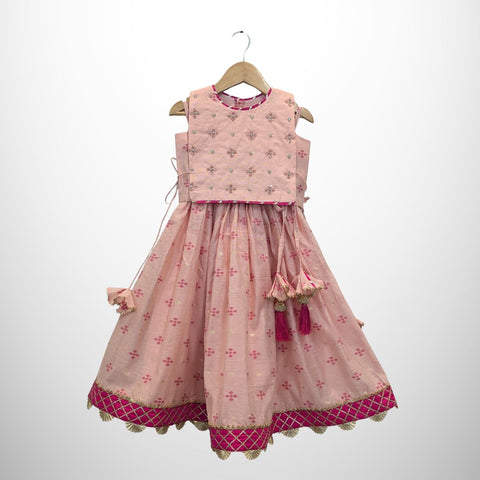 Peach lehenga blouse