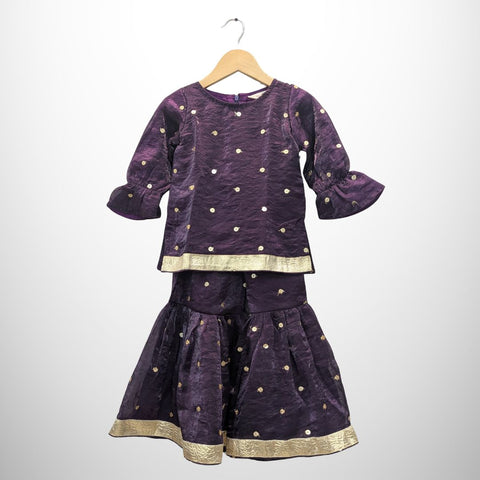 Purple sharara set