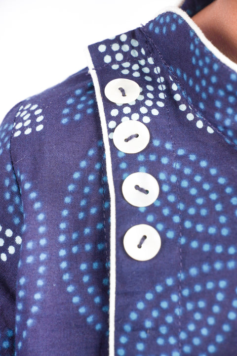 Blue bandhini kurta pajama