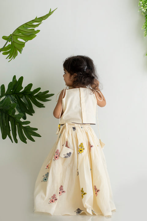 Offwhite Lehenga blouse