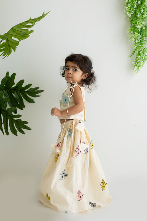 Offwhite Lehenga blouse