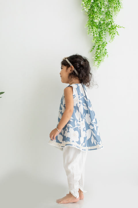 Blue Dhoti set