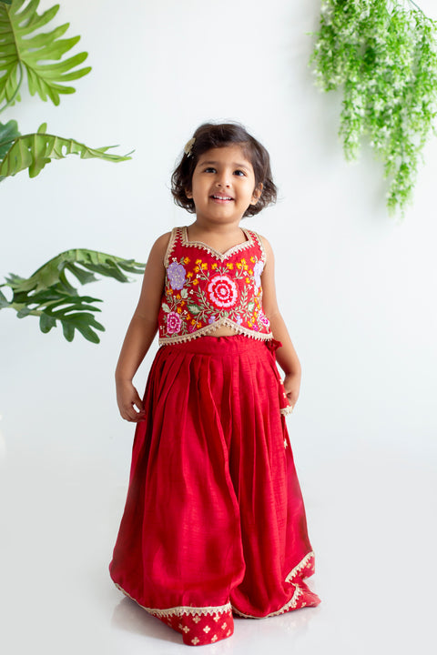 Red Silk lehenga set