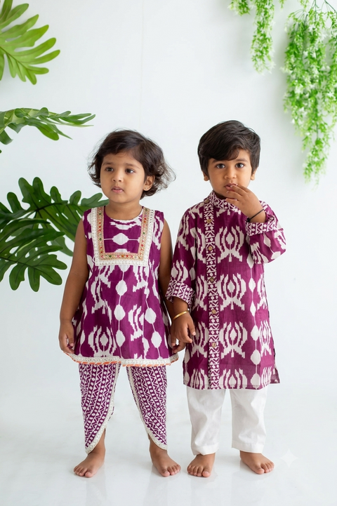 Purple Dhoti set & Purple kurta pajama