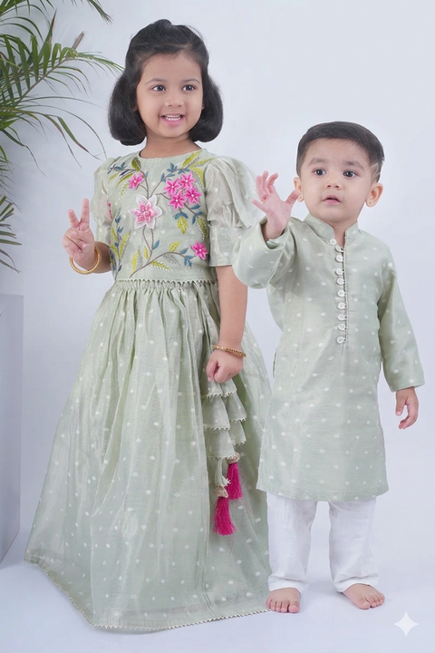 Green Lehenga Set & Green kurta pajama