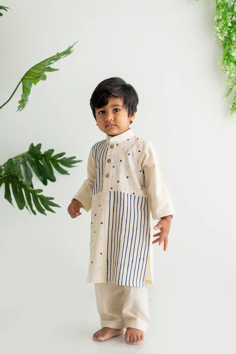 Offwhite lehenga blouse & Offwhite Kurta Pajama set