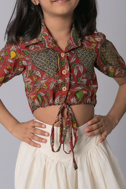 Cotton Lehanga with crop top - My Store