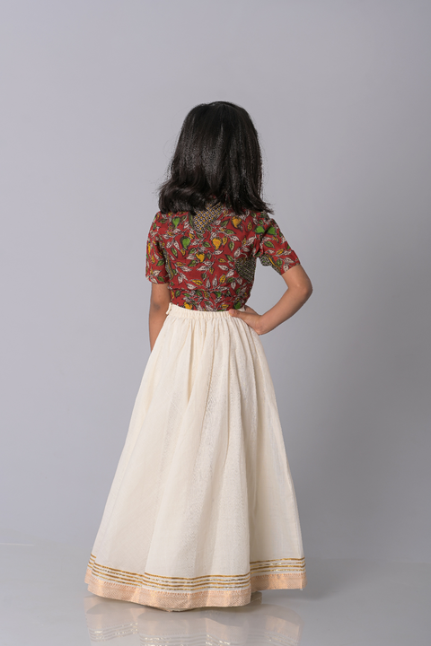 Cotton Lehanga with crop top - My Store