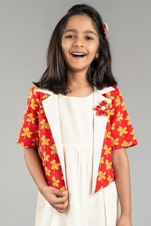 Handloom Maxi Set with Short jacket - My Store