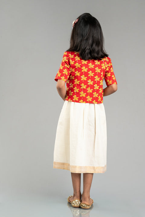 Handloom Maxi Set with Short jacket - My Store