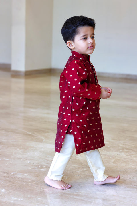 Maroon Kurta Pajama - 1