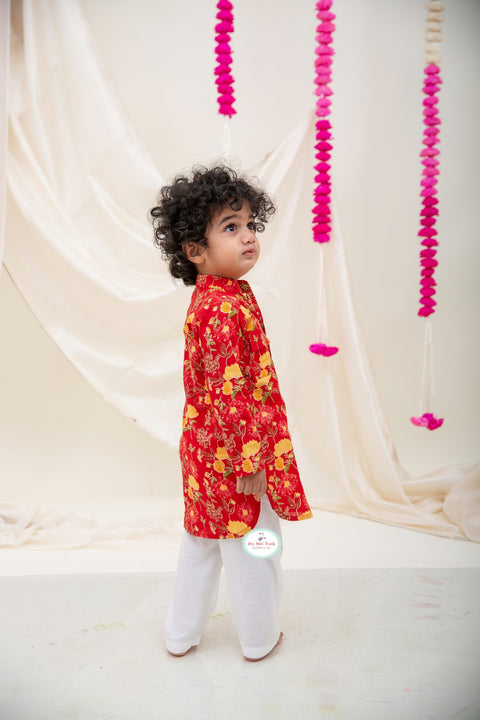 Cotton Blockprint Pathani Kurta Pajama - My Store