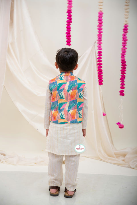 Lurex Kurta pajama with Jacket