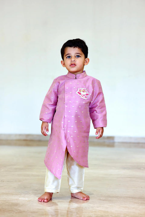 Lilac peplum Set & Lilac Kurta Pajama