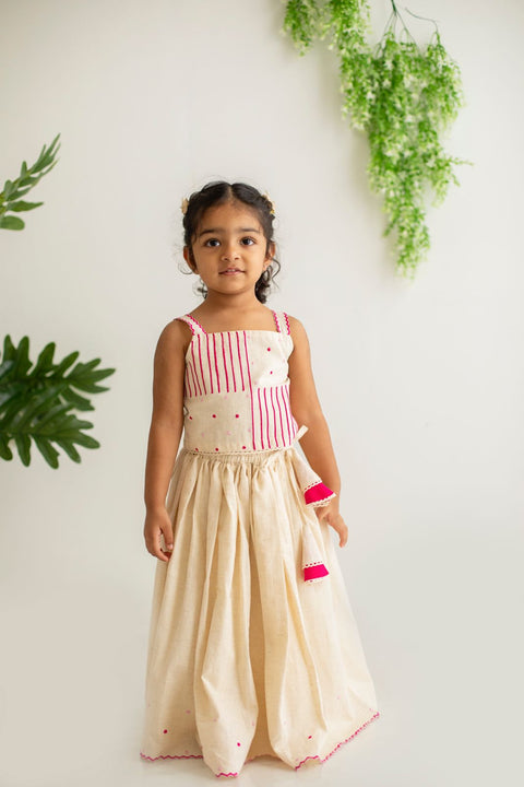 Offwhite lehenga blouse