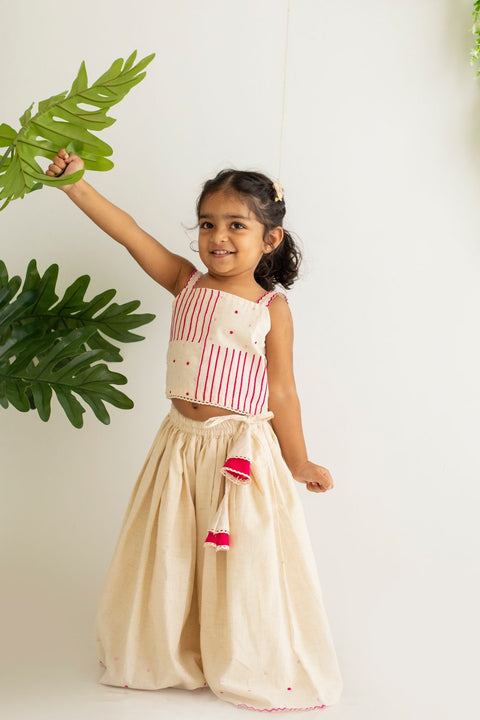 Offwhite lehenga blouse