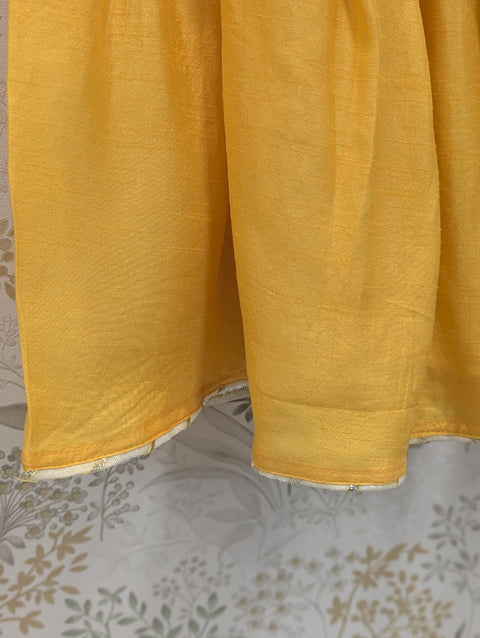 Yellow silk Chanderi Sharara suit