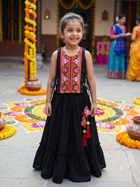 Black lambadi lehenga set