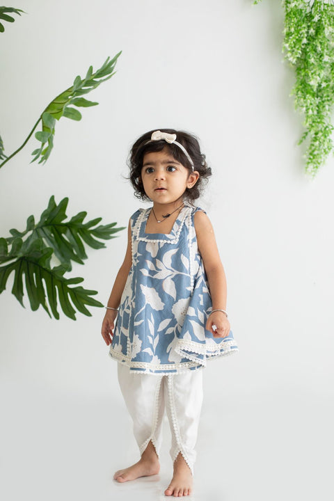 Blue Dhoti set