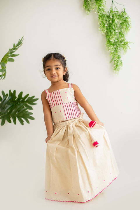 Offwhite lehenga blouse