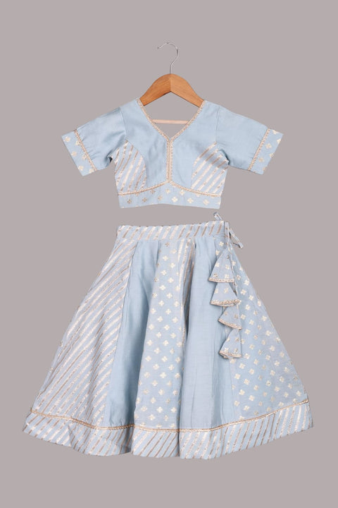 Pastel blue lehenga set