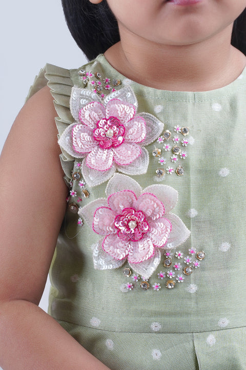 Green Peplum set
