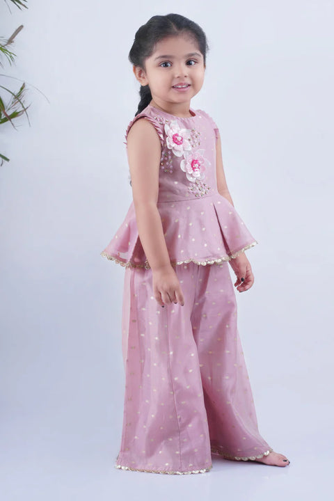 Lilac peplum Set & Lilac Kurta Pajama