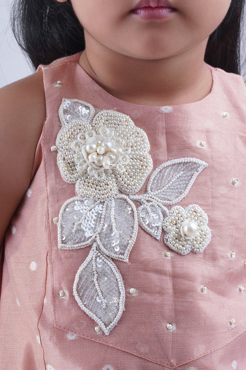 PEACH PEPLUM SET
