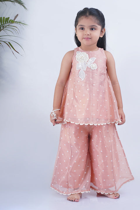 PEACH PEPLUM SET