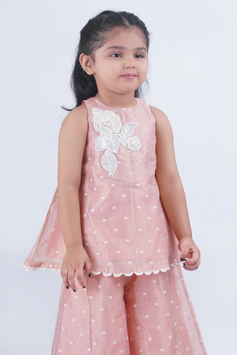 PEACH PEPLUM SET