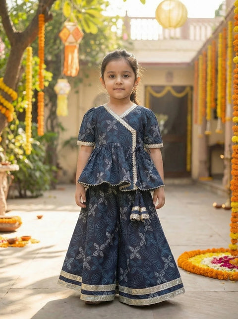 Blue sharara set & Blue bandhini kurta pajama