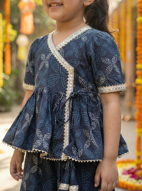 Blue sharara set