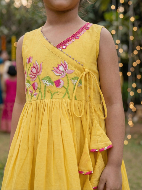 Yellow pure cotton tunic