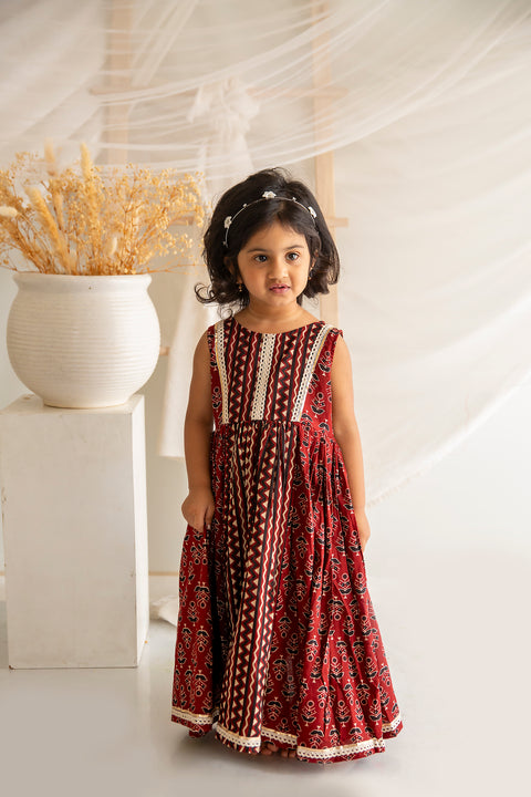 Brown Anarkali Dress