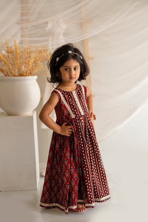 Brown Anarkali Dress